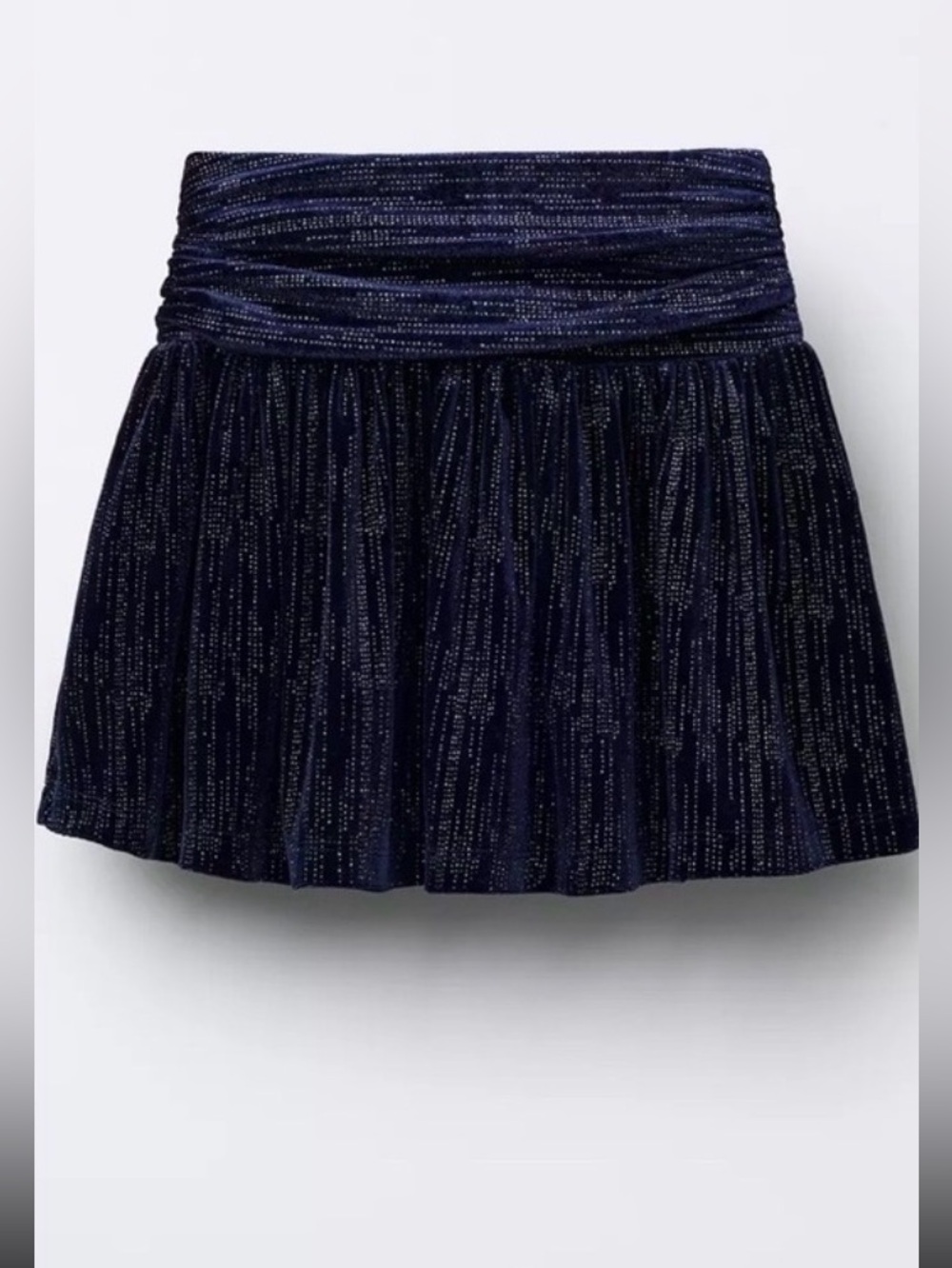 Zara Navy Sparkle Circle Skirt